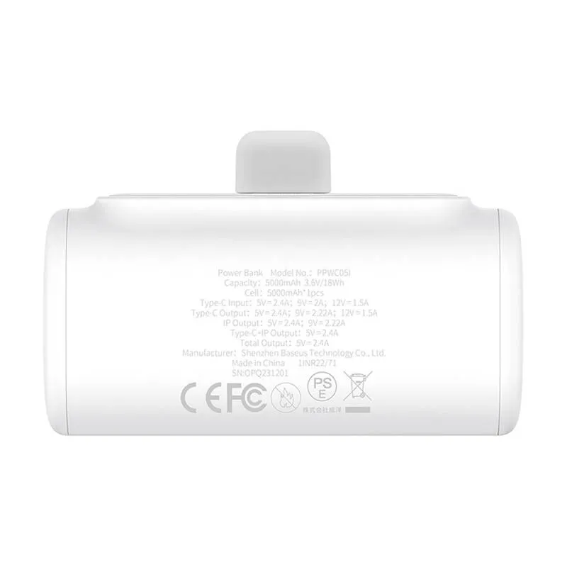 Powerbank OS-Baseus Compact IP 5000mAh 20W (white)